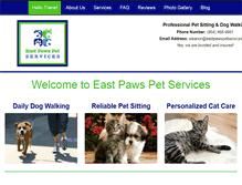 Tablet Screenshot of eastpawspetservices.com